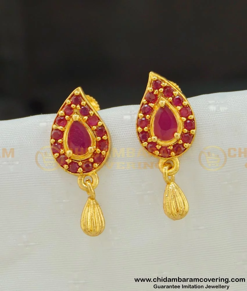 Vintage Emerald Indian Earrings with Rubies 22K 6.15ctw - Once Upon A  Diamond