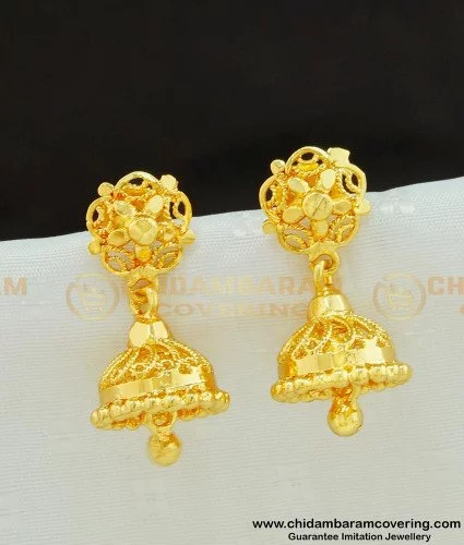 Gold Catalogue-Inspired Temple Jhumka Earrings | Trending Jewellery Designs  J26188