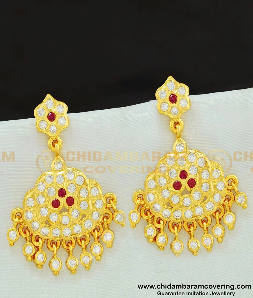 Buy Gold Plated Traditional Adial Ear Studs Online|Kollam Supreme