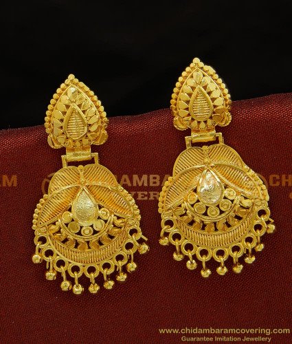 ERG705 - Gold Plated New Design Dangler Earrings Gold Design Earring Imitation Jewellery