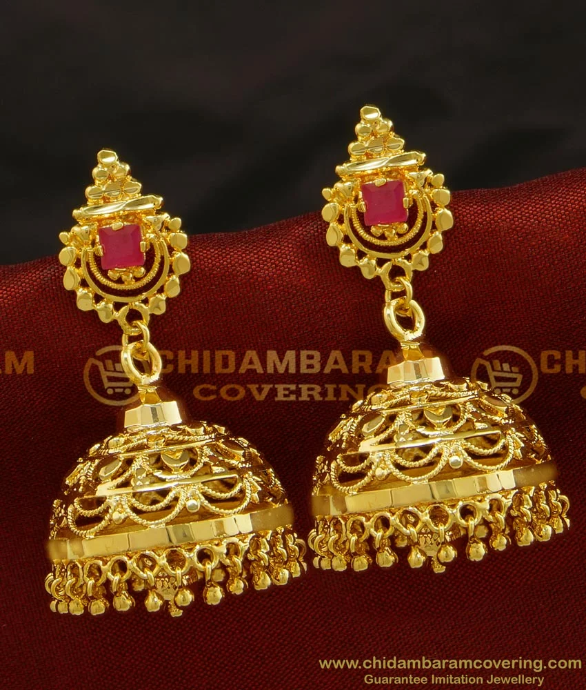 One Gram Gold Big Jhumka Earrings For Wedding Buy Online Shopping With Free  Shipping 🤩 - YouTube