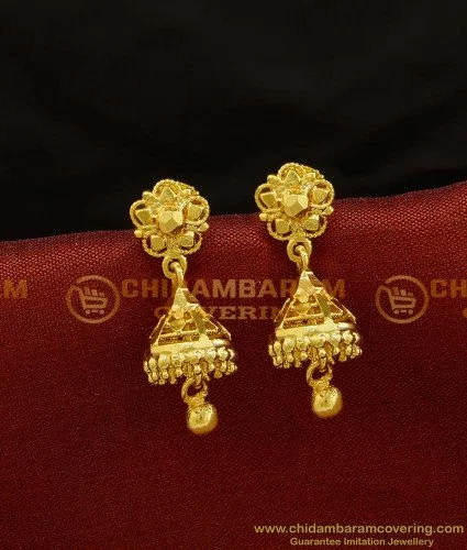 Jhumka Earrings, Choti Gold Jhumka / Jhumki Earrings, Small Jhumka - Etsy  Hong Kong