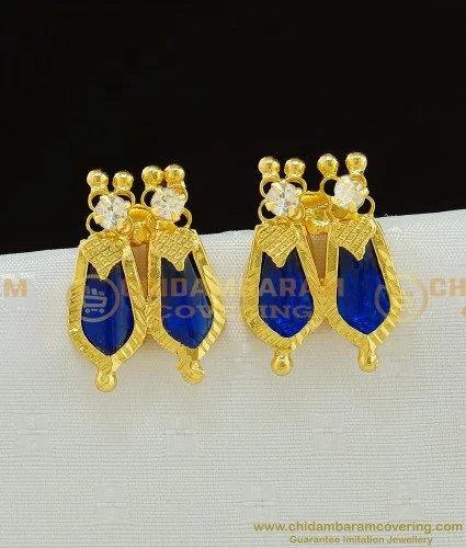 Buy Kollam Supreme South Indian Traditional Palakka Brass Ear Studs for  girls and Women at Amazon.in