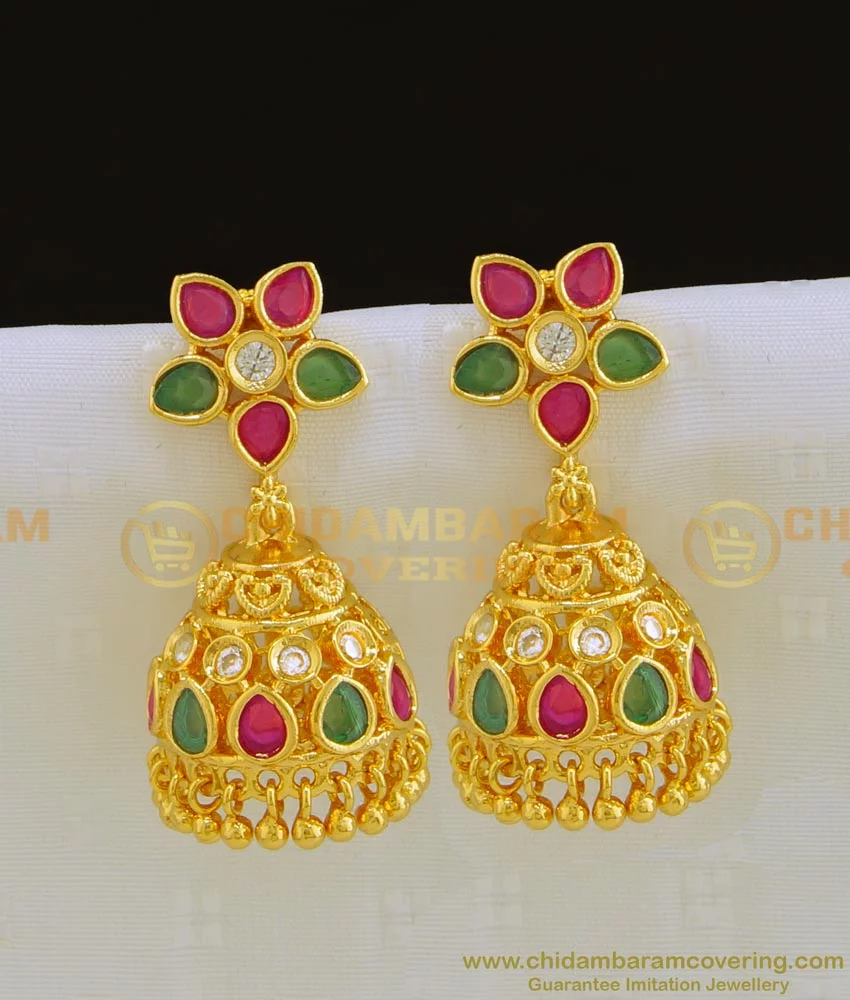 Flipkart.com - Buy Anish Green stylish partywear Collection Bridal wedding  earrings for women & girls Alloy Drops & Danglers Online at Best Prices in  India