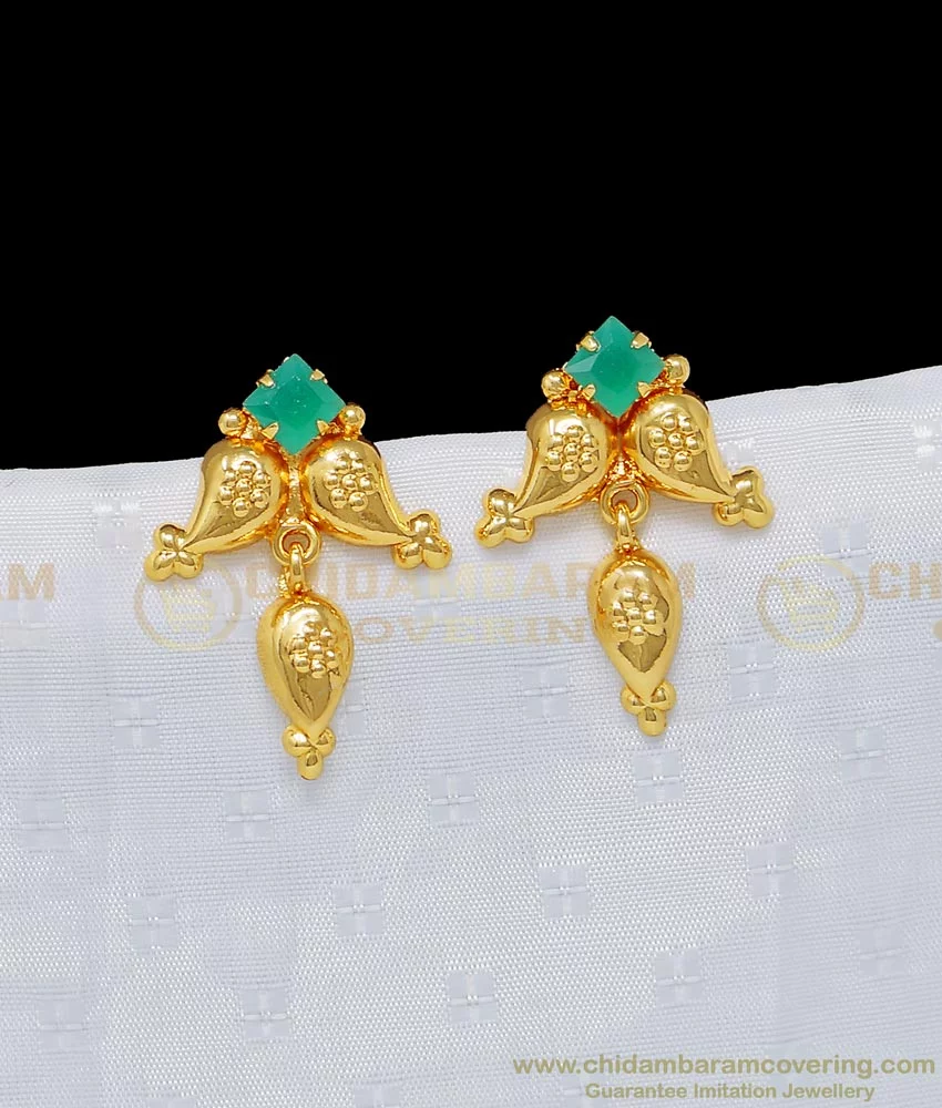 Shop! Mango design Hanging Pearl Earrings With Gold Plating | Krishna Pearls