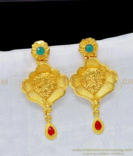 Caflon Earrings with Colored Stone for Baby Girls - Gold and Turquoise: Buy  Online at Best Price in Egypt - Souq is now Amazon.eg