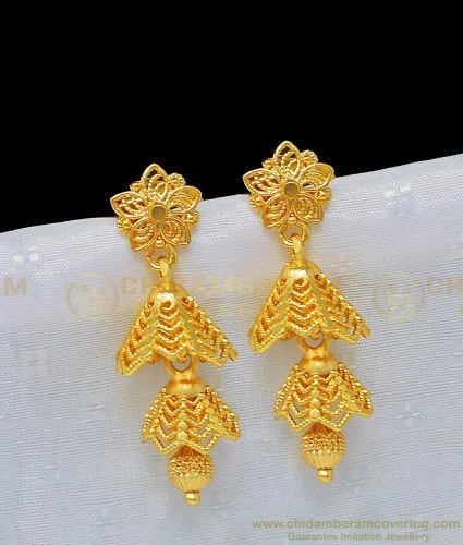 1.5 To 2.5 Sovereign Antique Light weight Wedding Jimiki Designs  @mahalaxmiadyar #earrings #jimiki #goldearrings #mahalaxmi #instamood… |  Instagram