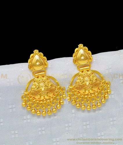 Malabar Light Weight Gold Earrings Designs With Price| Gold  Jhumka/Chandbali Earring Designs & Price - YouTube