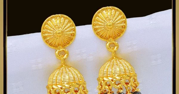 black beads gold earrings in-2022. - YouTube