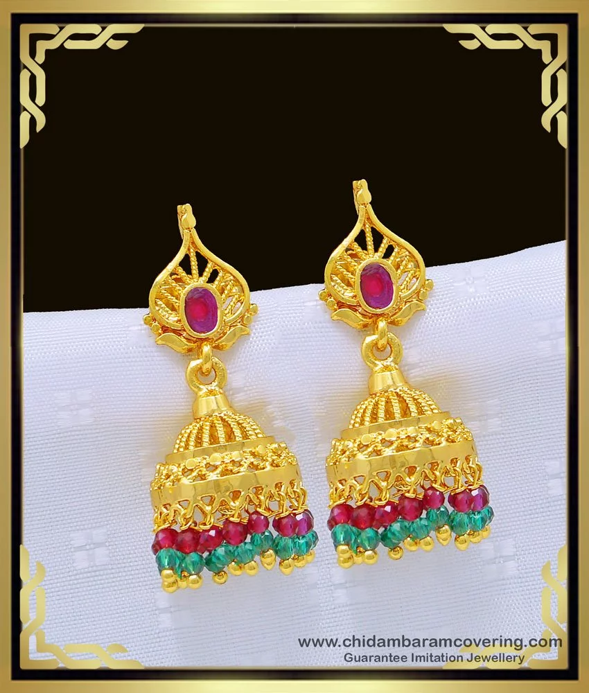 Pure gold deals jhumka design