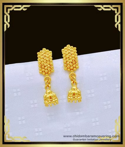 Buy Unique White Stone Small Earring Studs Gold Earring Designs for Daily  Use