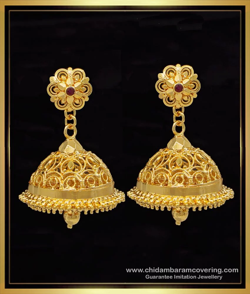 Buy Traditional Gold Model Ruby Stone Umbrella Jimikki Designs