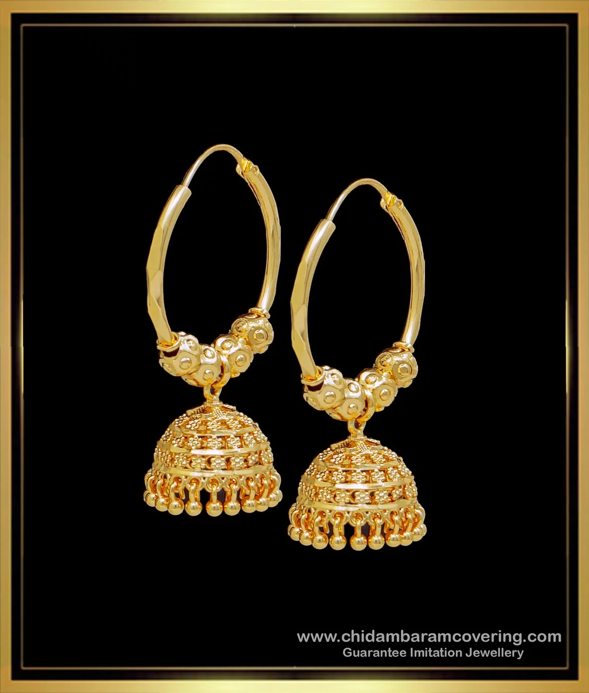 Amazon.com: Pahal Ethnic Bollywood South Indian Small Gold Plated Jhumka  Hoop Earrings Bollywood Wedding Jewelry for Women MS1: Clothing, Shoes &  Jewelry