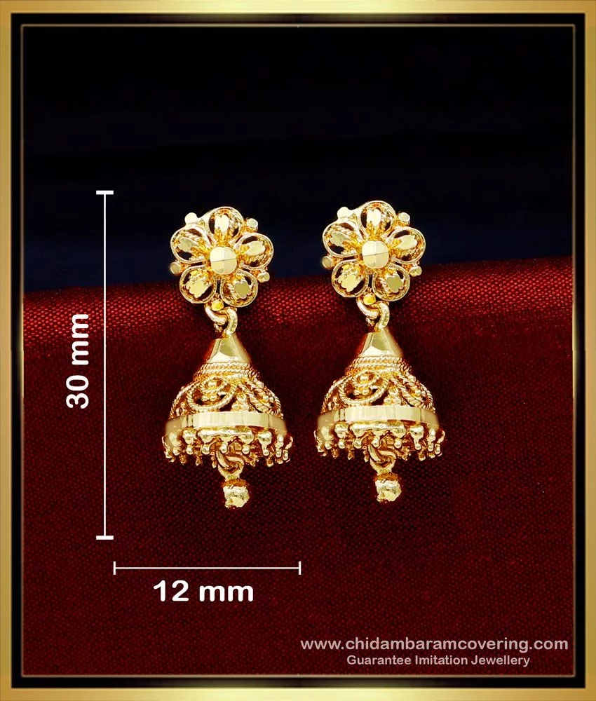 Jhumka style gold on sale earrings