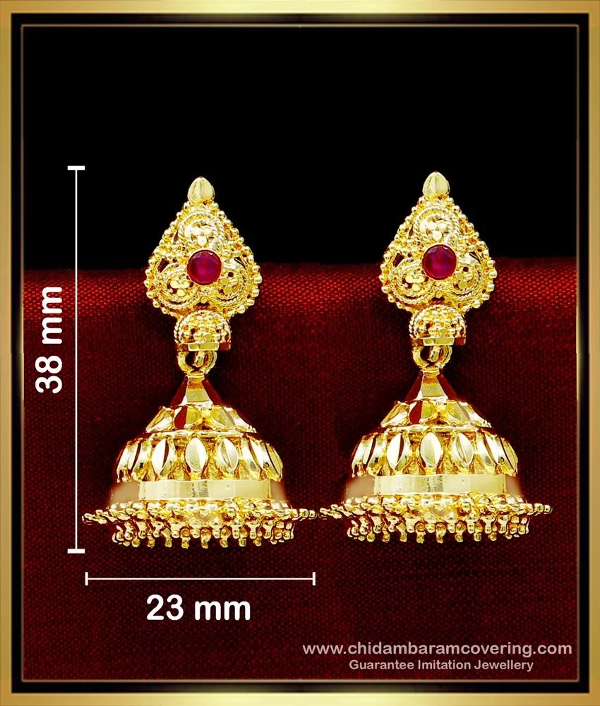 Ruby jhumka shop earrings online