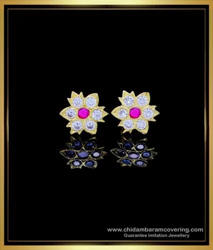 Silver Single Diamond Stud Earrings - Beryl Jewelz