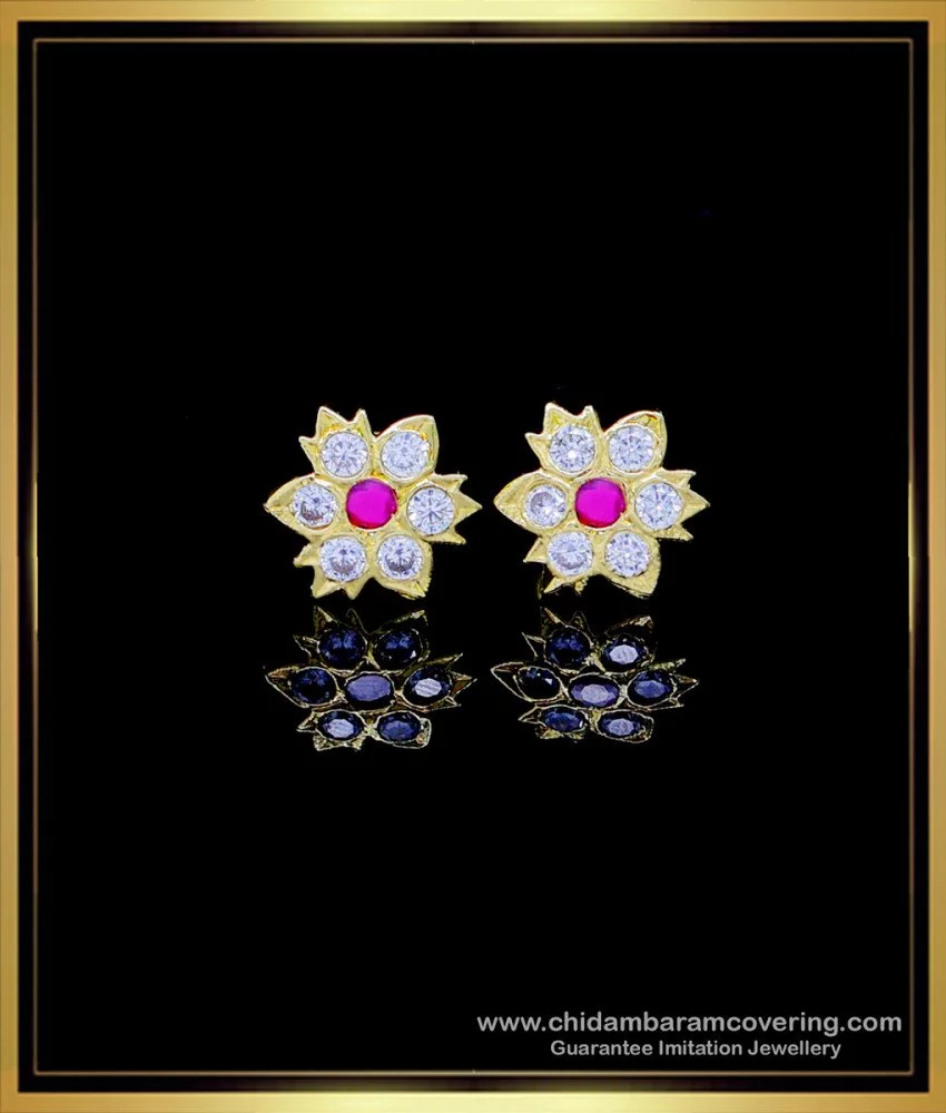 5 grams | Indian gold necklace designs, Gold earrings designs, Diamond  pendants designs