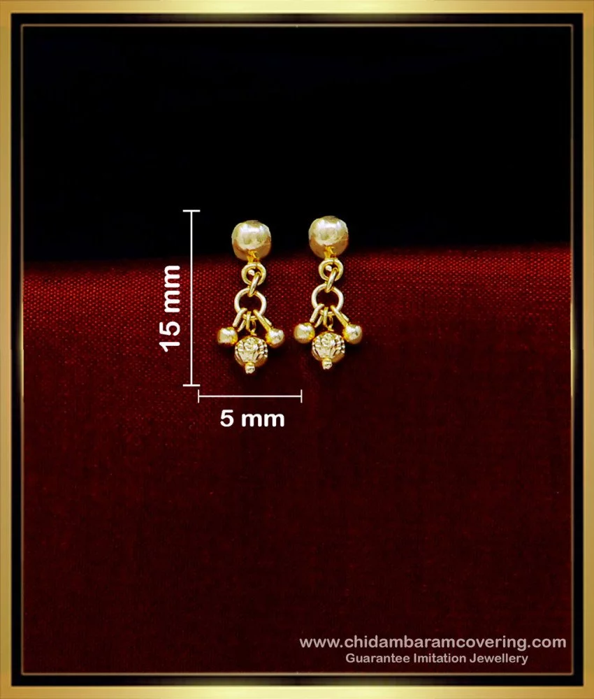 Buy Gold plated Imitation Jewelry Real AD Stones Daily Wear Jhumka Earrings  online - Griiham