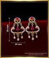 traditional south indian earrings, gold stone earrings, white stone earrings, stone earrings, stone earrings designs,  Stone earrings designs for girl