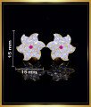  Impon jewellery online india, impon stud earrings, stone stud earrings, ear studs with stones, white stone stud earrings, Gold plated impon jewellery online, impon kammal price, 