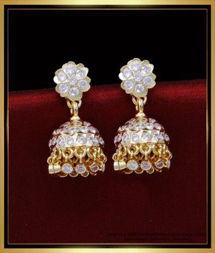 Buy South Indian Impon Jewellery Stone Earrings Online