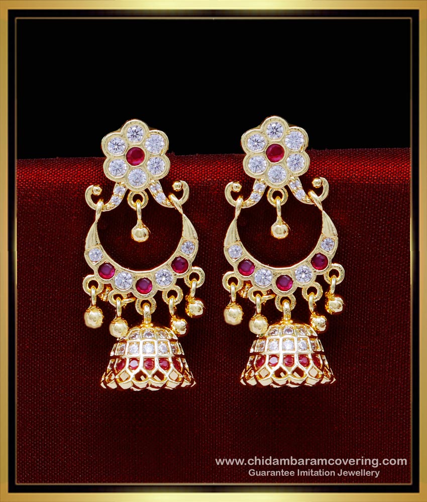 gold covering thodu, imitation five metal jewellery, five metal earring, impon kammal, impon thodu, chandbali designs in gold, chandbali earrings silver, chandbali earrings gold with price, gold chand bali earrings design