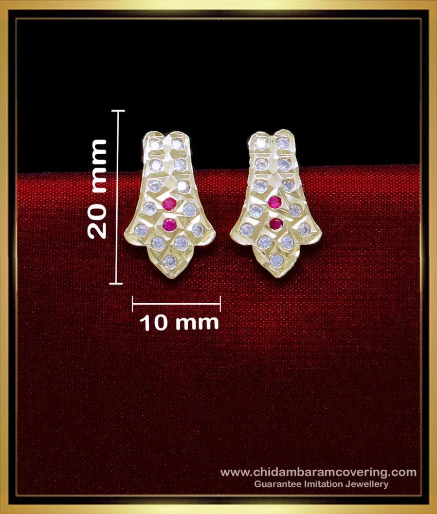 Buy Simple Daily Wear Dangler Gold Covering Earrings Imitation Jewellery  Online