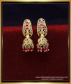 ruby jhumkas, gold plated jhumkas, cz jhumka earrings, gold jhumka design latest, gold jhumka design with price, jhumka design gold earrings, jhumka earrings gold designs, gold buttalu earrings designs, jhumka latest design of gold earrings, new design of gold jhumka