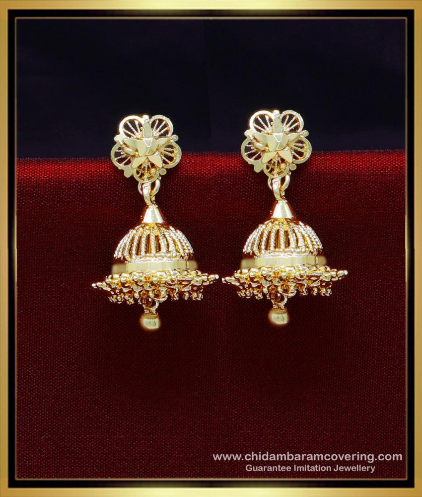 gold plated jhumkas, yellow gold jhumka design, gold jhumka design latest, gold jhumka design with price, jhumka design gold earrings, jhumka earrings gold designs, gold buttalu earrings designs, jhumka latest design of gold earrings, new design of gold jhumka