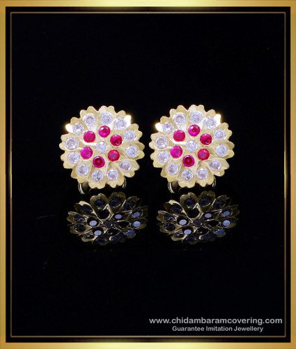 ERG1998 - Traditional Gold Design Impon Stud Earrings for Women