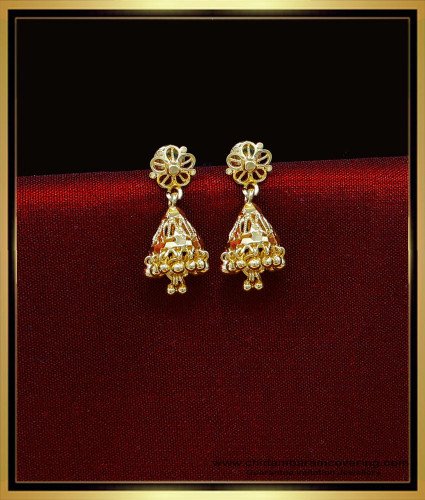 ERG2018 - Small Size Gold Plated Daily Wear Jhumka for Girls