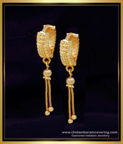 ERG2070 - Simple Light Weight Daily Wear Bali Earrings Design