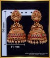 big jhumkas, designer jewellery, latest gold buttalu design, temple buttalu design, temple jhumkas earring, one gram gold jewellery online, nagas jhumkas,