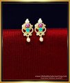 Small Multi Stone Daily Use 1 Gram Gold Plated Earrings