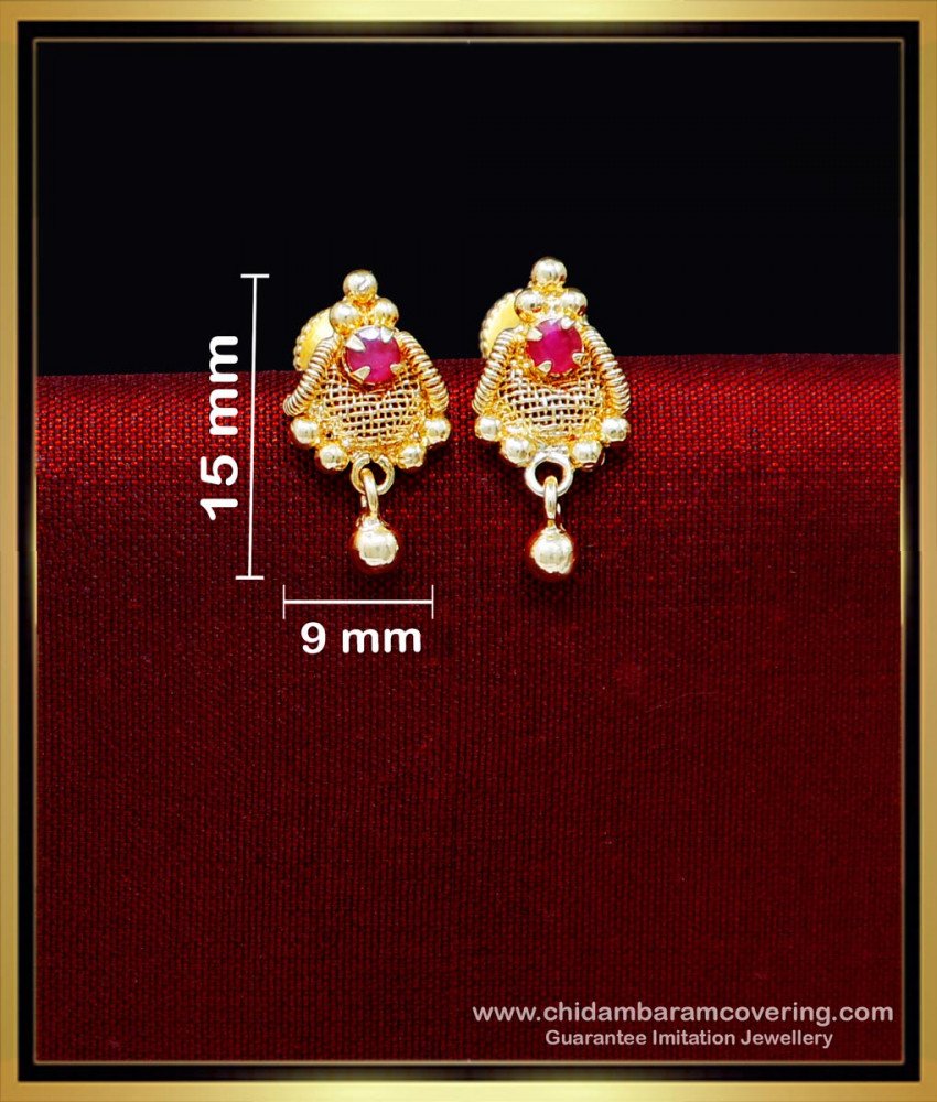 Tops daily wear cute small gold earrings designs