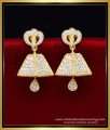 Aiamond white stone jhumkas