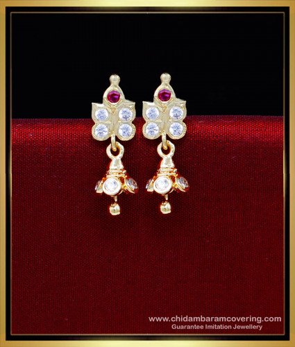 ERG2217 - Traditional Light Weight Earrings Gold Design for Girl