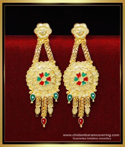 ERG2227 - Attractive Daily Wear 2 Gram Gold Earrings New Design