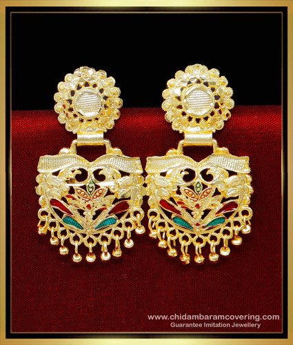 ERG2230 - Gold Design 2 Gram Gold Earrings Daily Use for Women