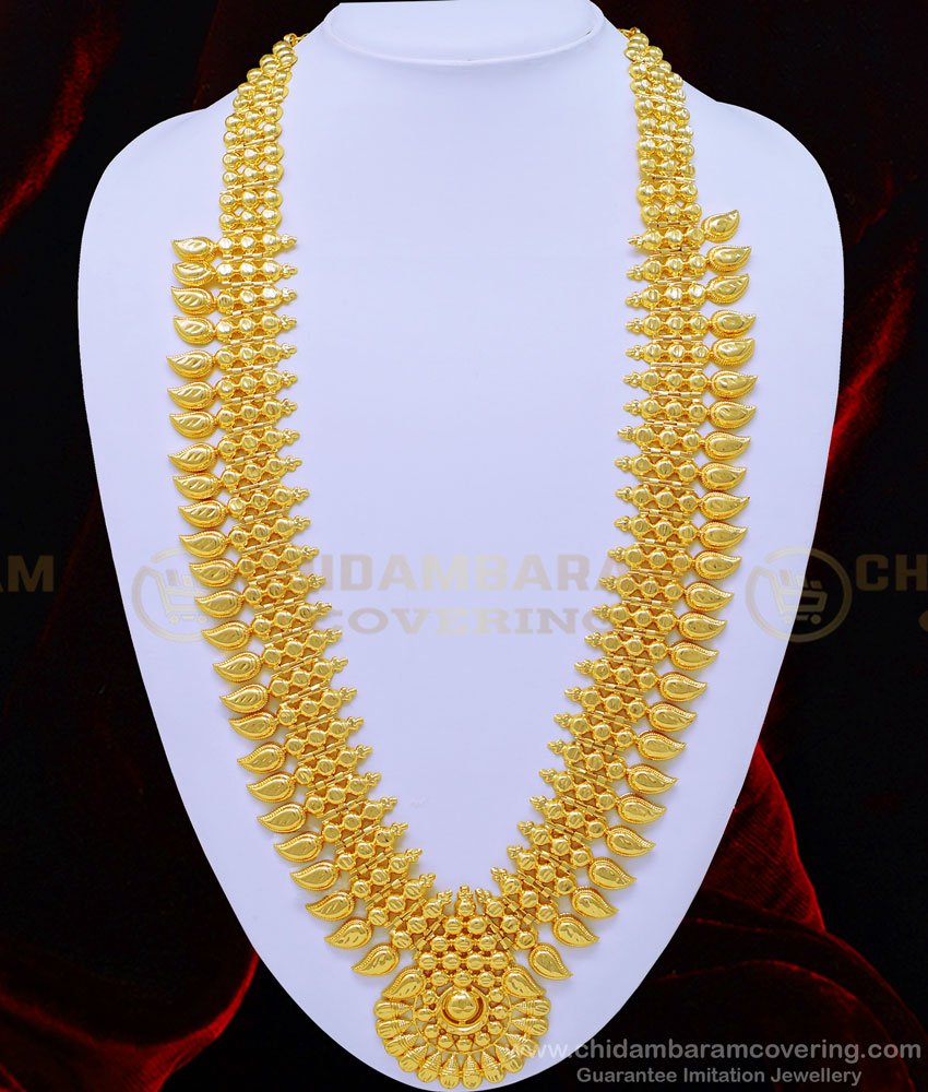 kerala jewellery, kerala imitation jewellery, one gram gold jewellery, gold covering jewellery, gold haram, haram with price, show mala gold, Kerala haram, Kerala mango haram 