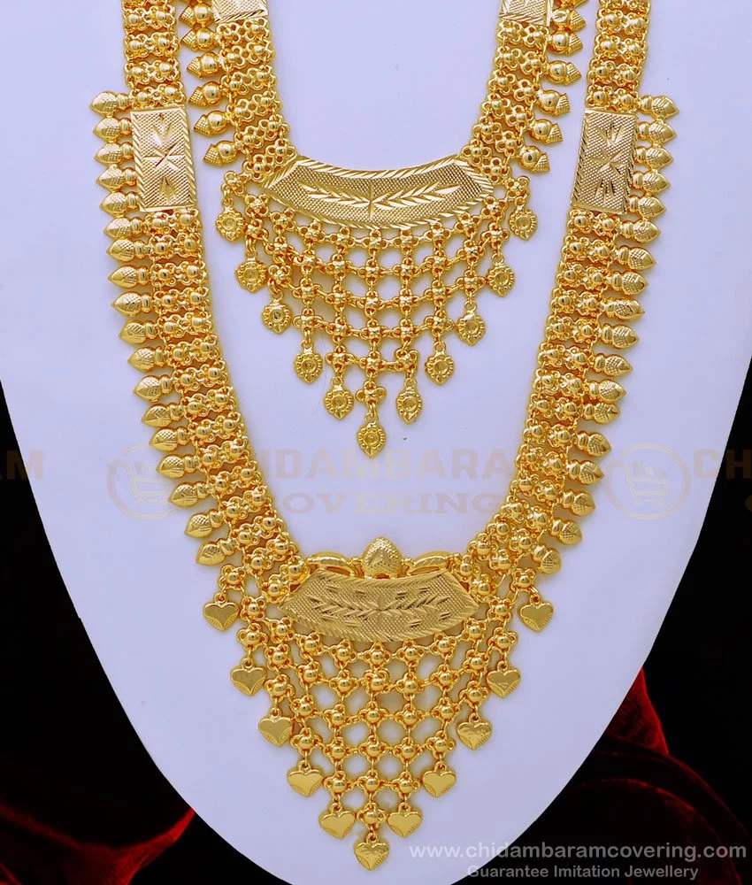 Gold haram on sale and necklace designs