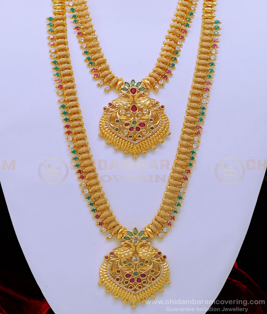 aram set online, haram set buy online, gold plated jewellery, one gram gold jewelry, show mala, necklace haram set, gold haram, gold covering  haram, 