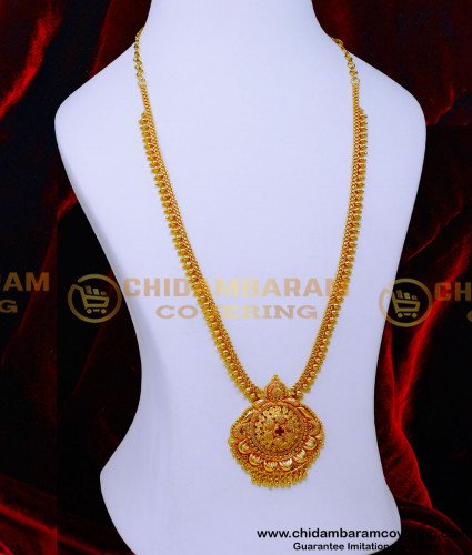 HRM1070 - Traditional South Indian Long Necklace Design Online