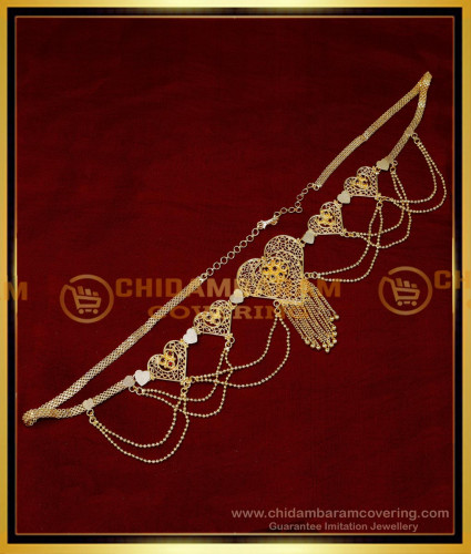 HIP023 - Gold Plated with Guarantee Gold Design Hip Chain for Saree