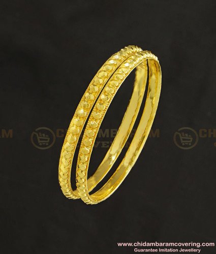 KBL029 - 2.0 Size Traditional One Gram Gold Daily Wear Muthu Bangles for Baby Girl