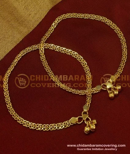 One gram gold on sale anklets with price