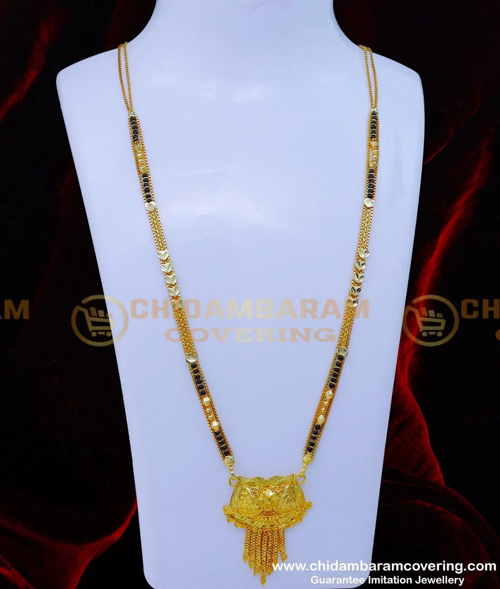 Gold black mangalsutra on sale designs