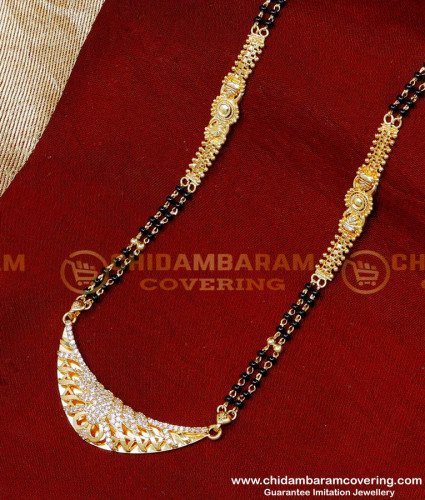 BBM1095 - Latest Gold Plated Mangalsutra Designs Diamond Pendant