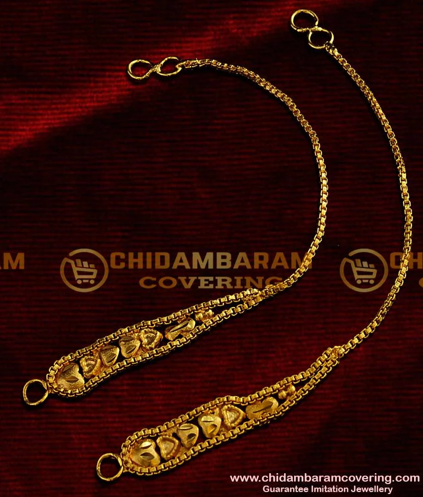 2g Gold Ear Chains| Simple Suthu Mattal to Grand Wedding Side Mattal  Collections| Lalithaa Jewellery - YouTube