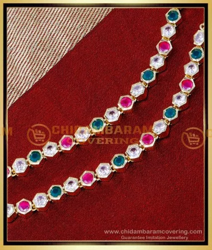 MAT282 - Impon Ad Stone Ear Mattal Designs Gold Plated Jewellery